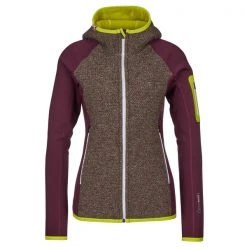 Ortovox FLEECE PLUS CLASSIC KNIT HDY W Frauen - Fleecejacke Dark Wine