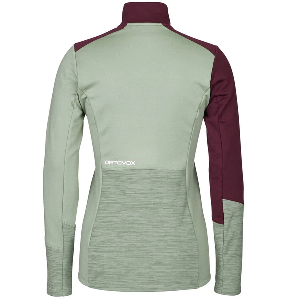 Ortovox FLEECE LIGHT ZIP NECK W Frauen - Fleecepullover Green Forest Blend 2 Ortovox FLEECE LIGHT ZIP NECK W Frauen - Fleecepullover Green Forest Blend – Bild 2