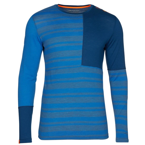 Ortovox 185 ROCK' N' WOOL LONG SLEEVE M Männer - Funktionsshirt Just Blue