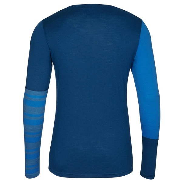 Ortovox 185 ROCK' N' WOOL LONG SLEEVE M Männer - Funktionsshirt Just Blue – Bild 2